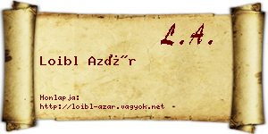 Loibl Azár névjegykártya